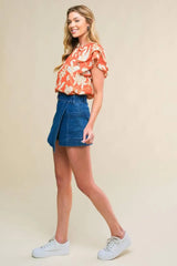 INTO THE SKY WOVEN TOP - Flying Tomato - Flyclothing LLC
