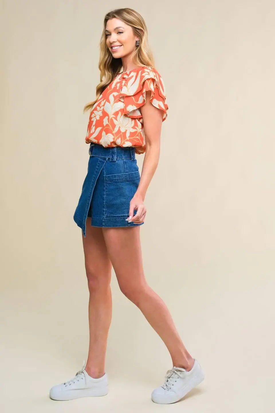 INTO THE SKY WOVEN TOP - Flying Tomato - Flyclothing LLC