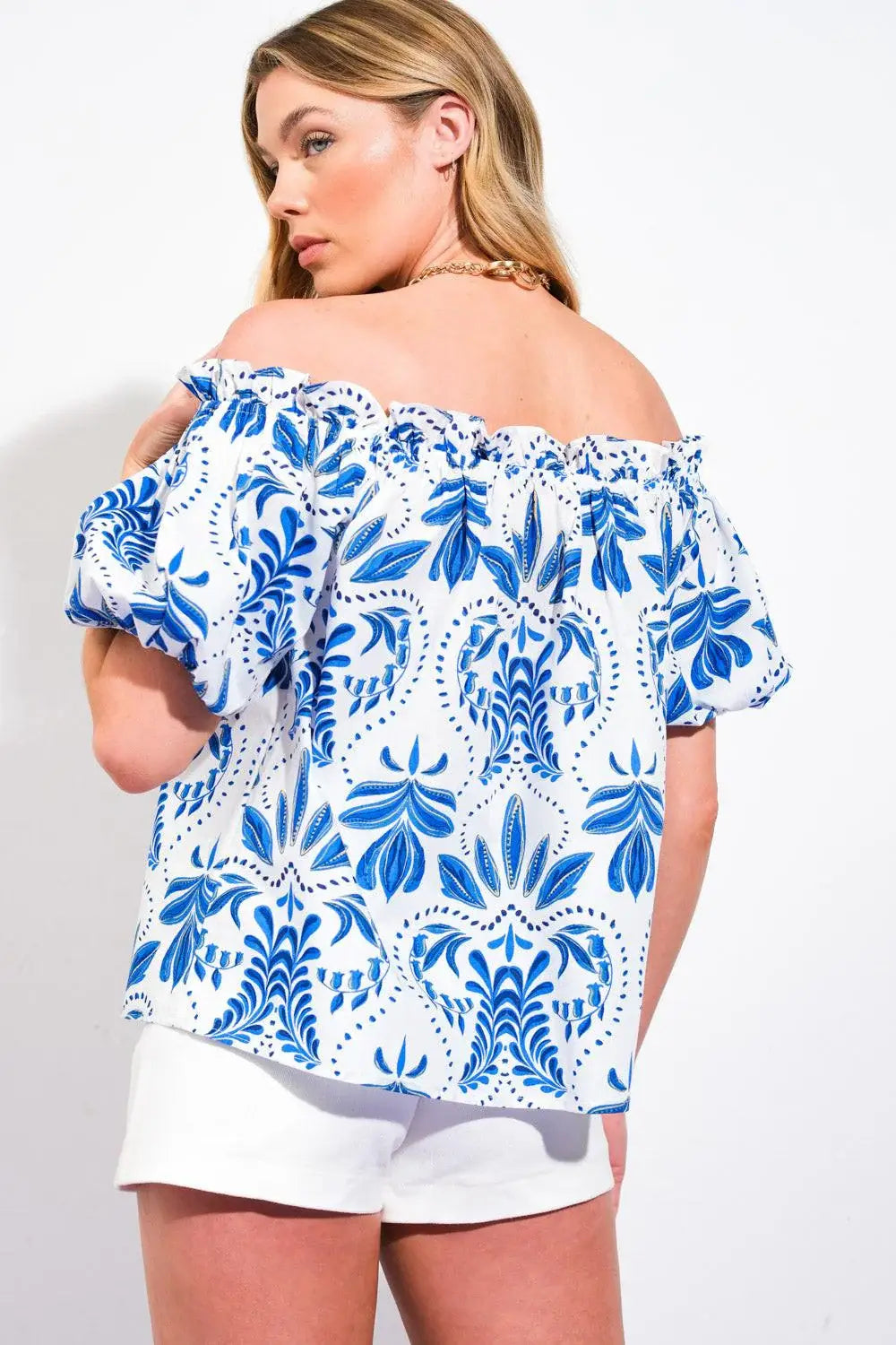 DIVIDE AND CONTOUR WOVEN TOP - Flying Tomato - Flyclothing LLC