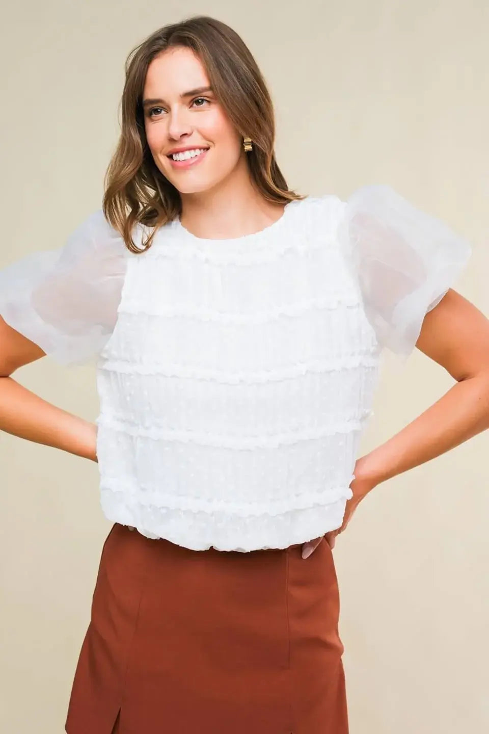 DESTINED TO IMPRESS WOVEN TOP - Flying Tomato - Flyclothing LLC