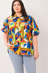 HEART ON DISPLAY WOVEN TOP - Flying Tomato - Flyclothing LLC