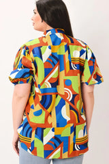 HEART ON DISPLAY WOVEN TOP - Flying Tomato - Flyclothing LLC