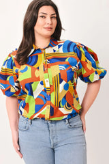 HEART ON DISPLAY WOVEN TOP - Flying Tomato - Flyclothing LLC