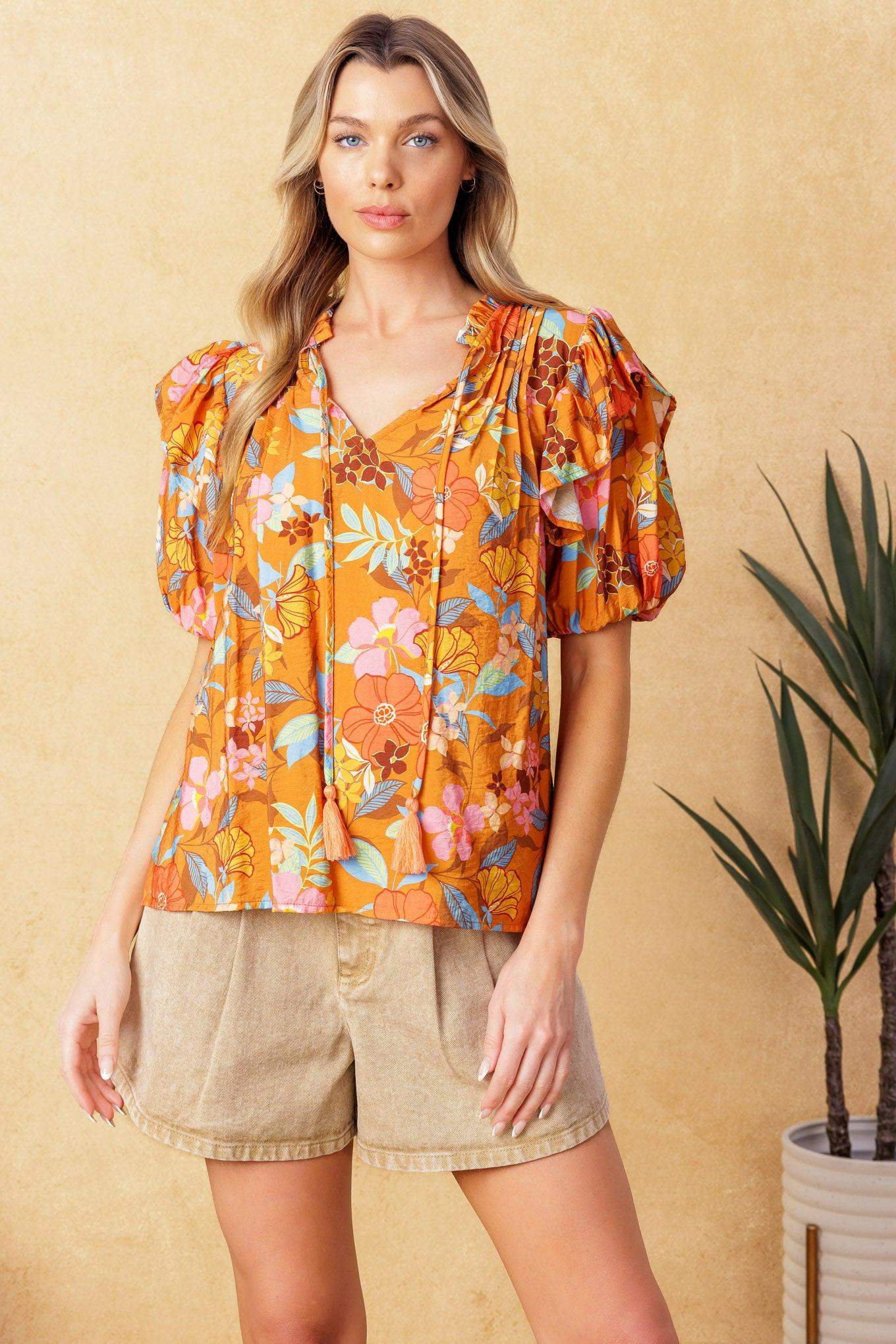 TOTAL FRILL WOVEN TOP - Flying Tomato - Flyclothing LLC