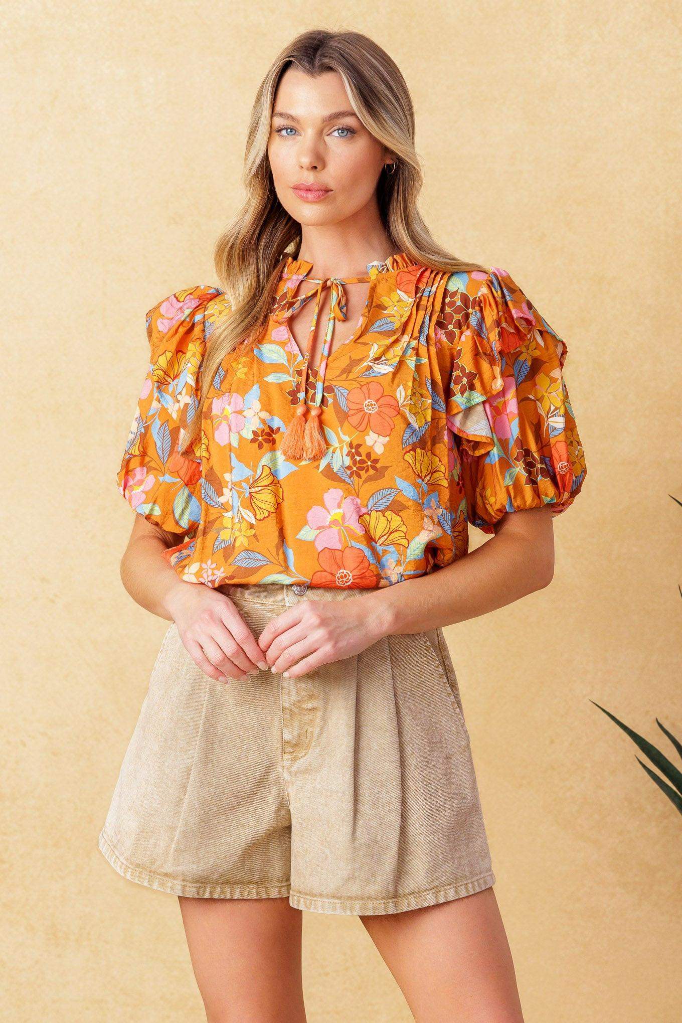 TOTAL FRILL WOVEN TOP - Flying Tomato - Flyclothing LLC