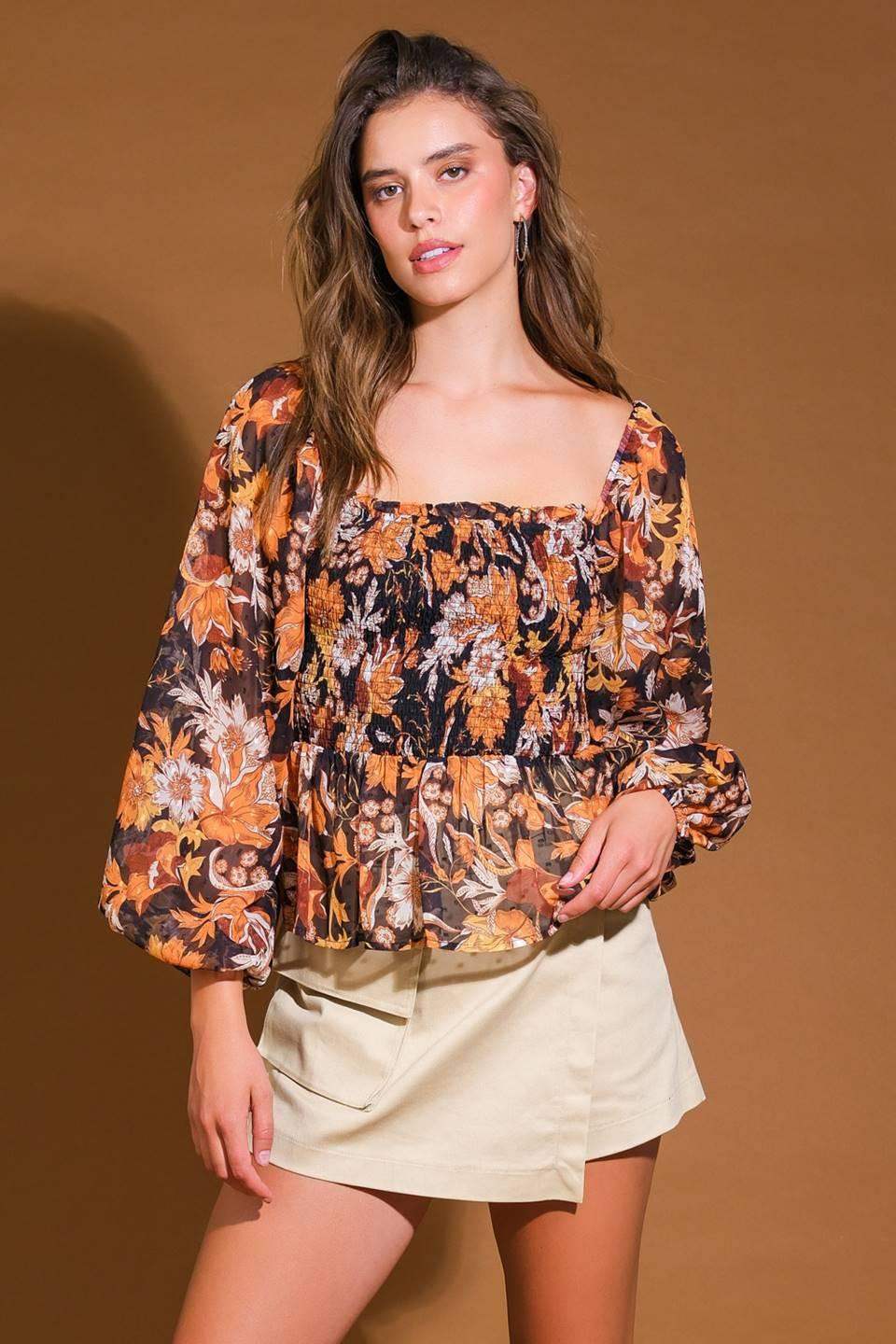 BEAMING PERFECTION WOVEN TOP - Flying Tomato - Flyclothing LLC