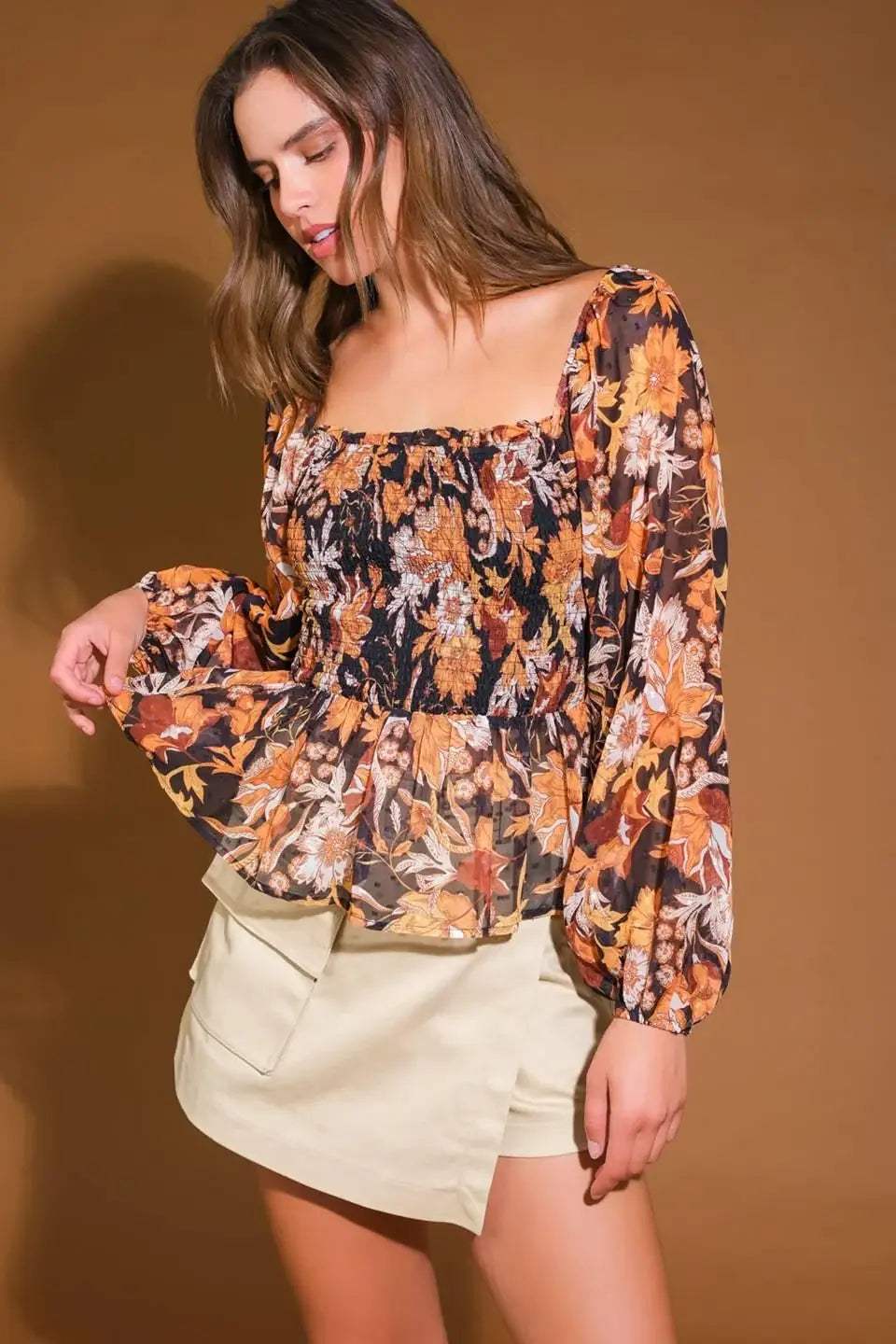 BEAMING PERFECTION WOVEN TOP - Flying Tomato - Flyclothing LLC