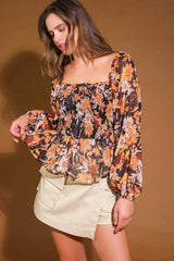 BEAMING PERFECTION WOVEN TOP - Flying Tomato - Flyclothing LLC