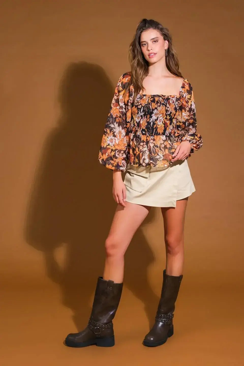 BEAMING PERFECTION WOVEN TOP - Flying Tomato - Flyclothing LLC