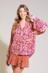 URBAN ELEGANCE WOVEN TOP - Flying Tomato - Flyclothing LLC