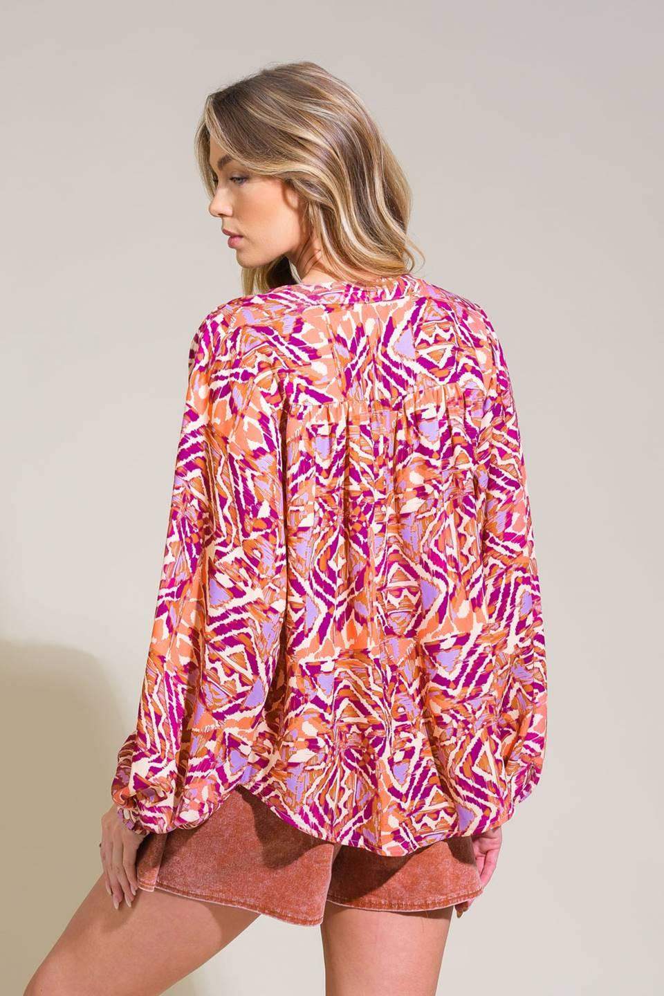 URBAN ELEGANCE WOVEN TOP - Flying Tomato - Flyclothing LLC