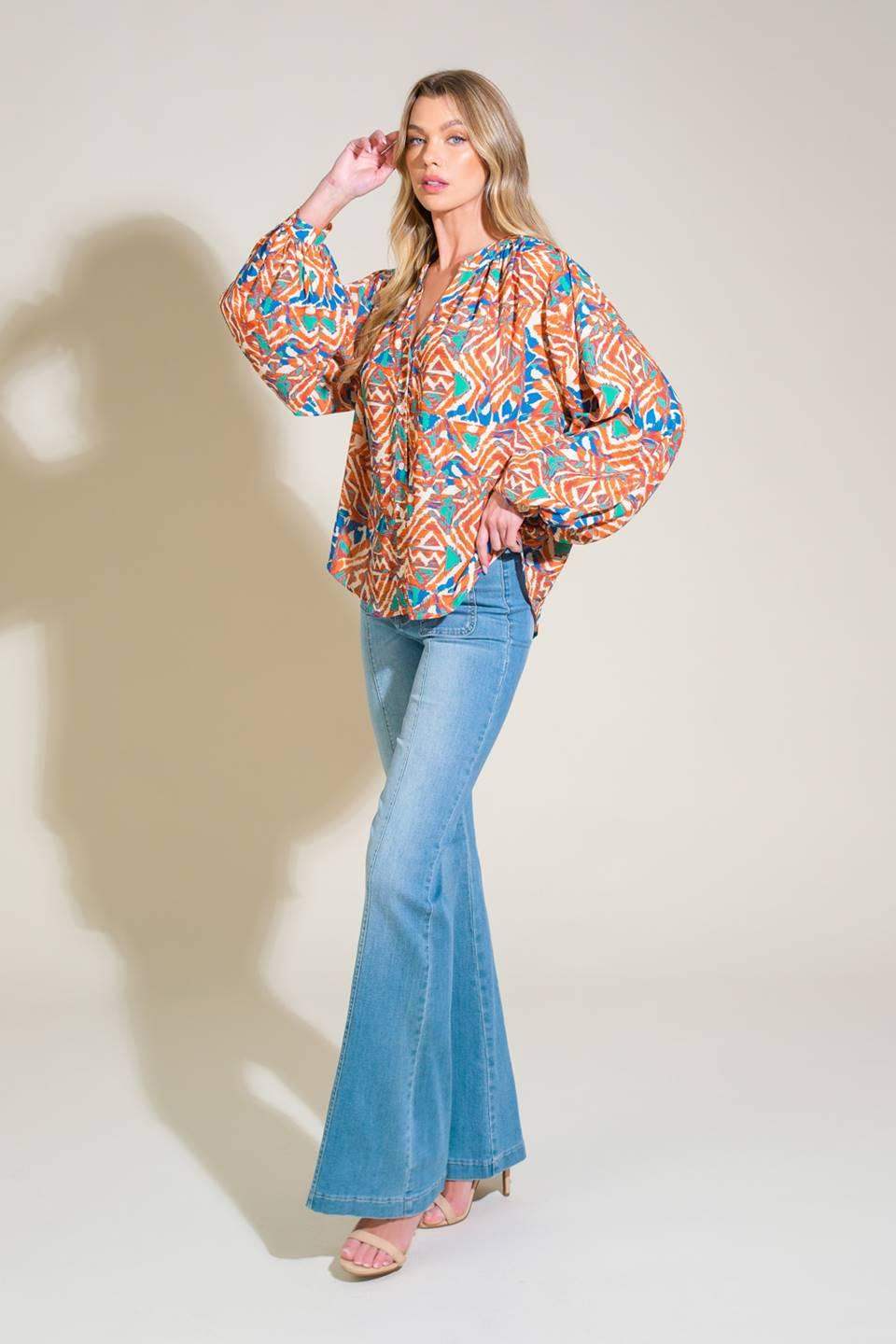 URBAN ELEGANCE WOVEN TOP - Flying Tomato - Flyclothing LLC