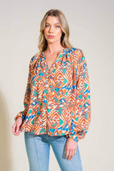 URBAN ELEGANCE WOVEN TOP - Flying Tomato - Flyclothing LLC