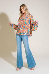 URBAN ELEGANCE WOVEN TOP - Flying Tomato - Flyclothing LLC