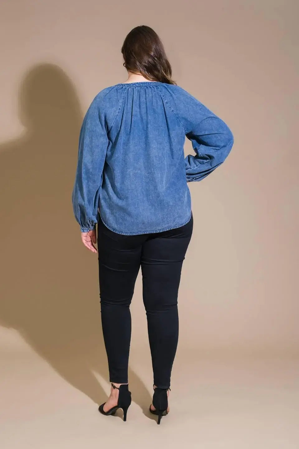 MUSING ABOUT YOU DENIM TOP - Flying Tomato - Flyclothing LLC