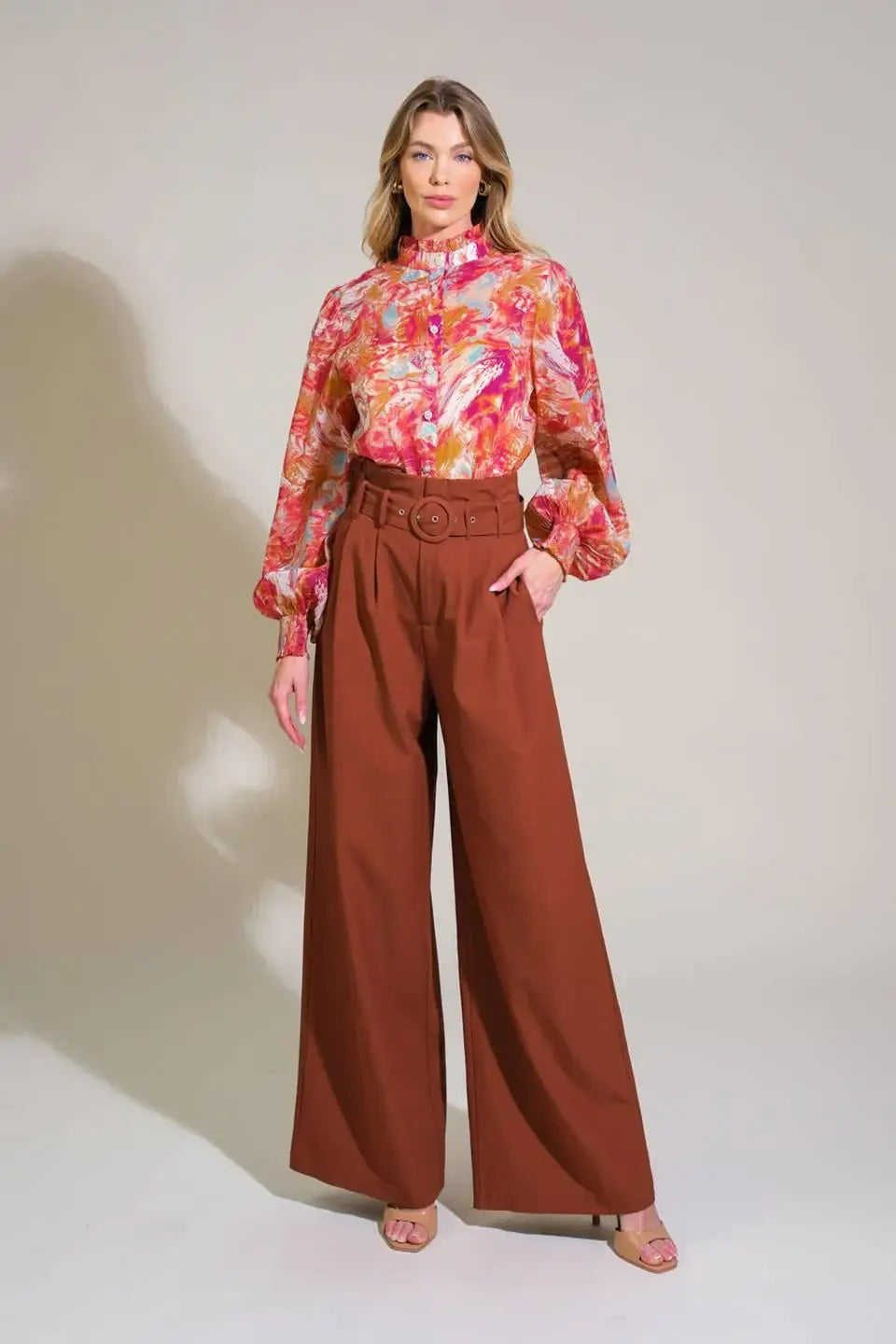 SEASONAL MOVES WOVEN TOP - Flying Tomato - Flyclothing LLC