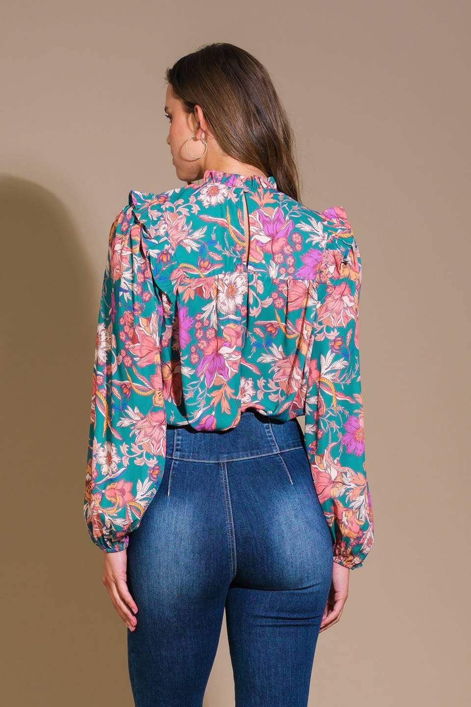UNFORGETTABLE COMPOSURE WOVEN TOP - Flying Tomato - Flyclothing LLC
