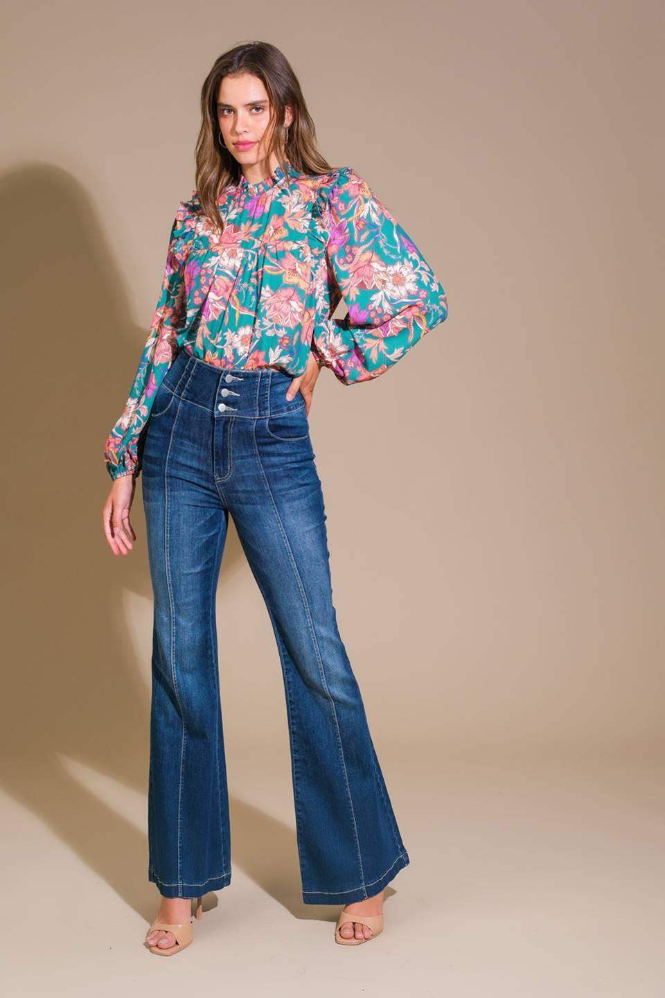 UNFORGETTABLE COMPOSURE WOVEN TOP - Flying Tomato - Flyclothing LLC