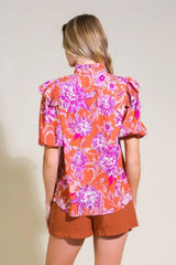 MEMORIES IN FOCUS WOVEN TOP - Flying Tomato - Flyclothing LLC