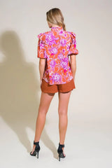 MEMORIES IN FOCUS WOVEN TOP - Flying Tomato - Flyclothing LLC