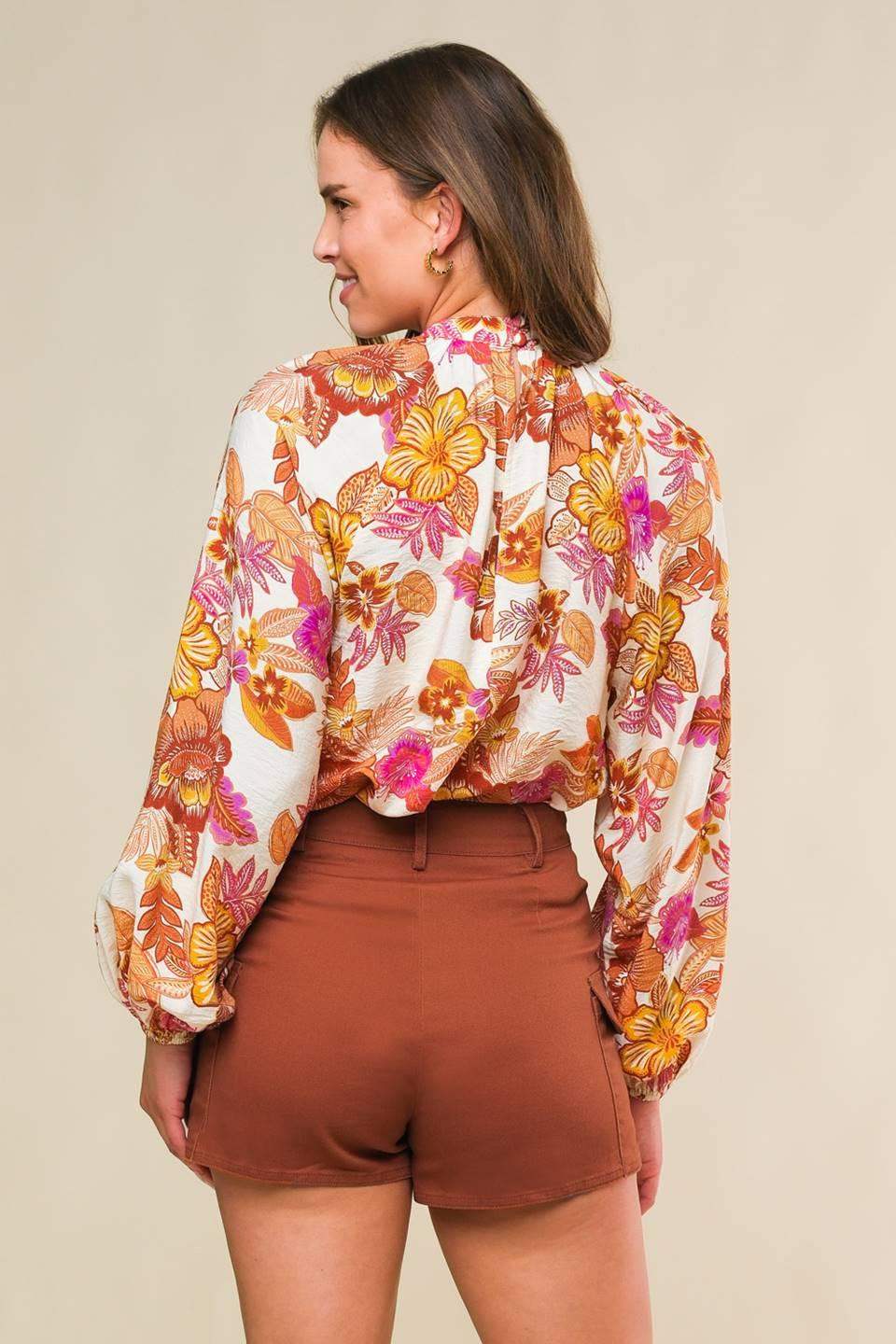 ROMANTICALLY ENTANGLED WOVEN TOP - Flying Tomato - Flyclothing LLC