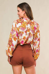 ROMANTICALLY ENTANGLED WOVEN TOP - Flying Tomato - Flyclothing LLC