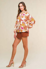 ROMANTICALLY ENTANGLED WOVEN TOP - Flying Tomato - Flyclothing LLC