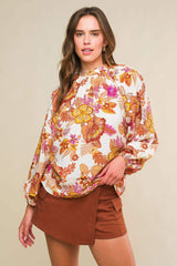 ROMANTICALLY ENTANGLED WOVEN TOP - Flying Tomato - Flyclothing LLC