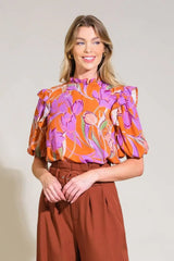 GLOWING GIRL WOVEN TOP - Flying Tomato - Flyclothing LLC