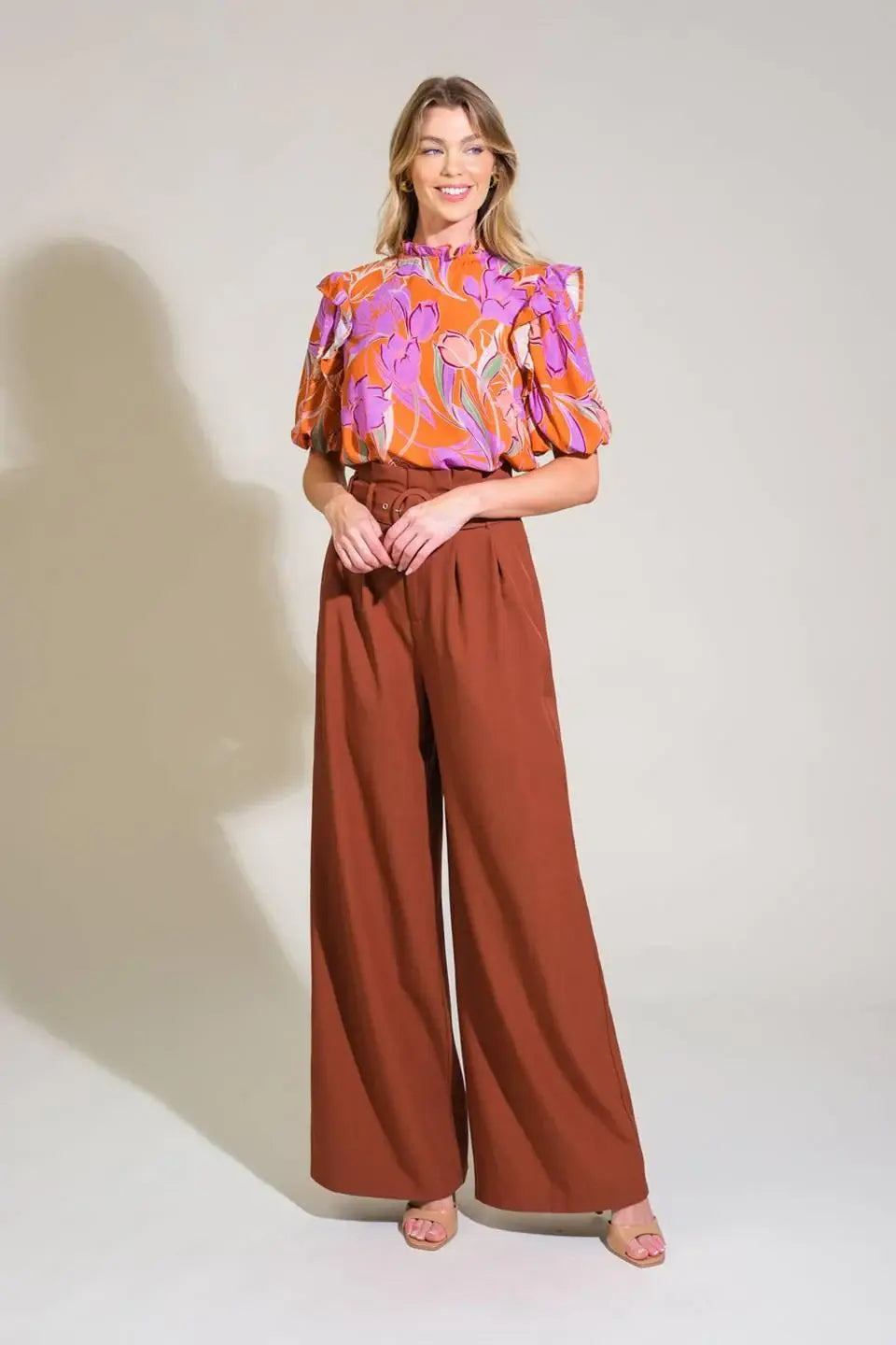 GLOWING GIRL WOVEN TOP - Flying Tomato - Flyclothing LLC