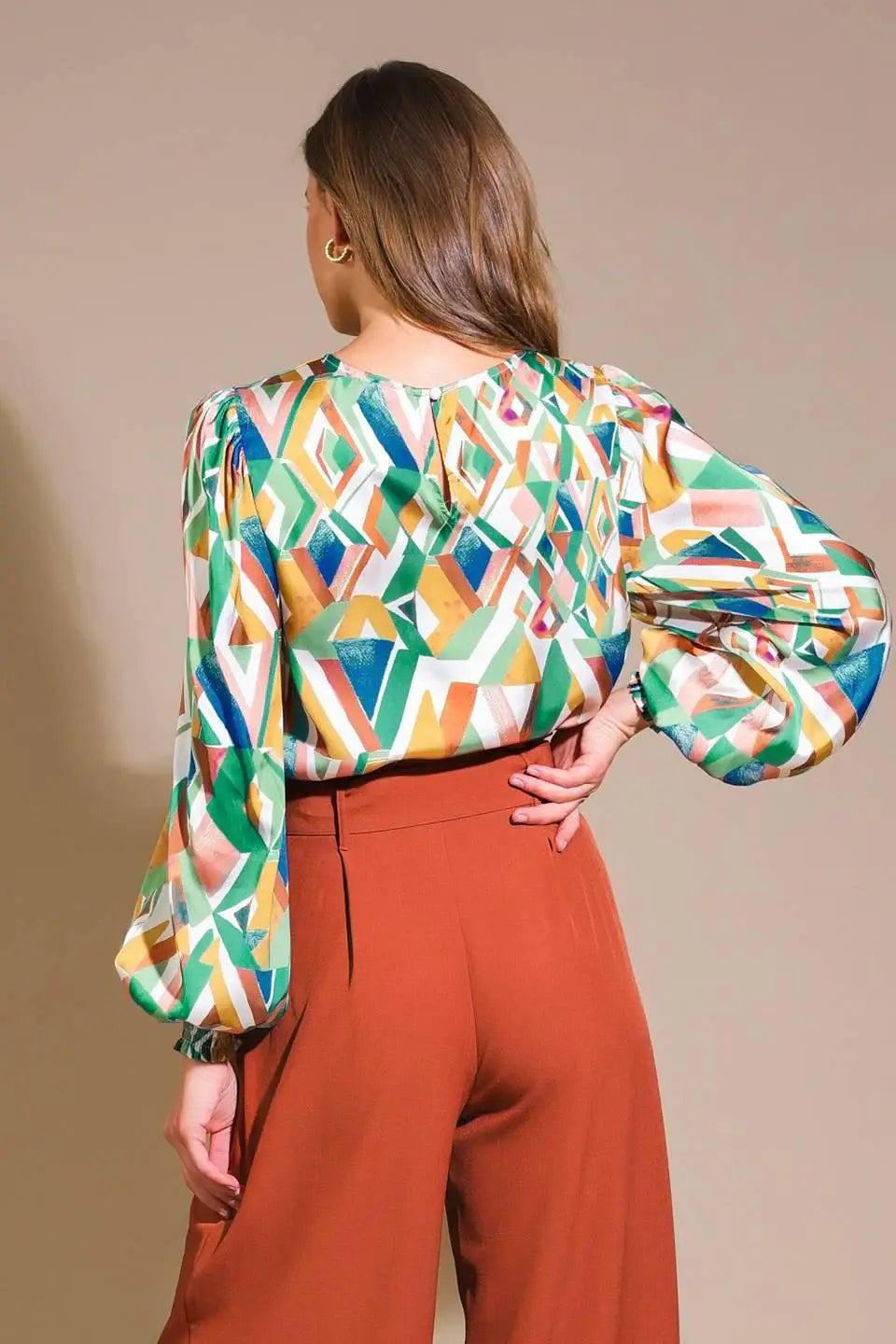 RADIANT POISE WOVEN TOP - Flying Tomato - Flyclothing LLC