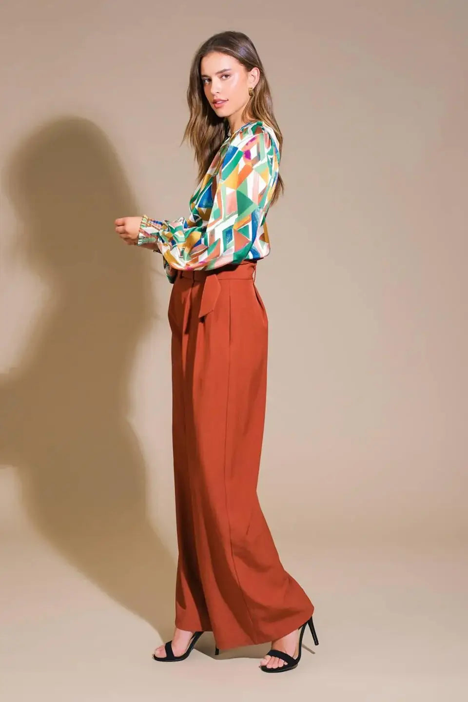 RADIANT POISE WOVEN TOP - Flying Tomato - Flyclothing LLC