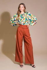 RADIANT POISE WOVEN TOP - Flying Tomato - Flyclothing LLC