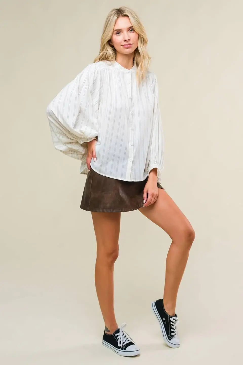 CLEAN AESTHETIC WOVEN TOP - Flying Tomato - Flyclothing LLC