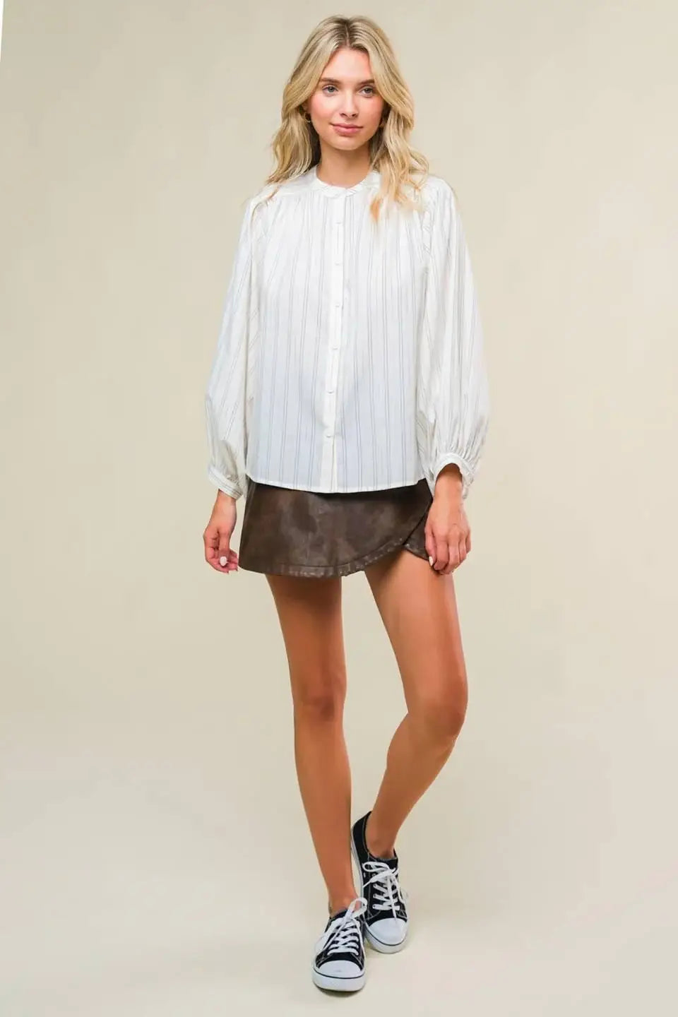 CLEAN AESTHETIC WOVEN TOP - Flying Tomato - Flyclothing LLC