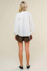 CLEAN AESTHETIC WOVEN TOP - Flying Tomato - Flyclothing LLC