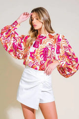 DELICATE TOUCH WOVEN TOP - Flying Tomato - Flyclothing LLC