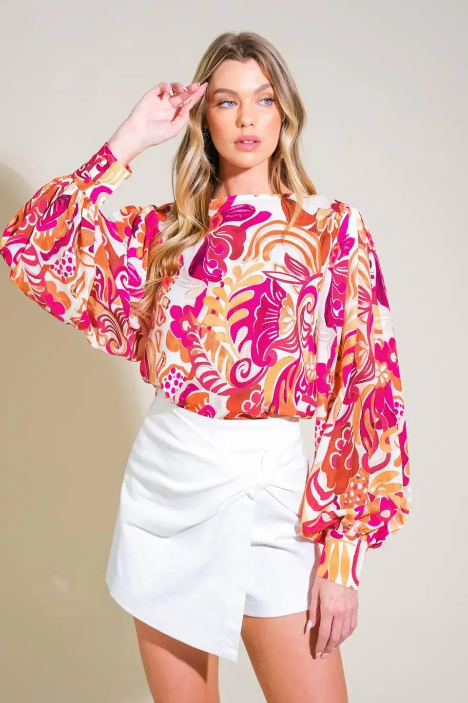 DELICATE TOUCH WOVEN TOP - Flying Tomato - Flyclothing LLC