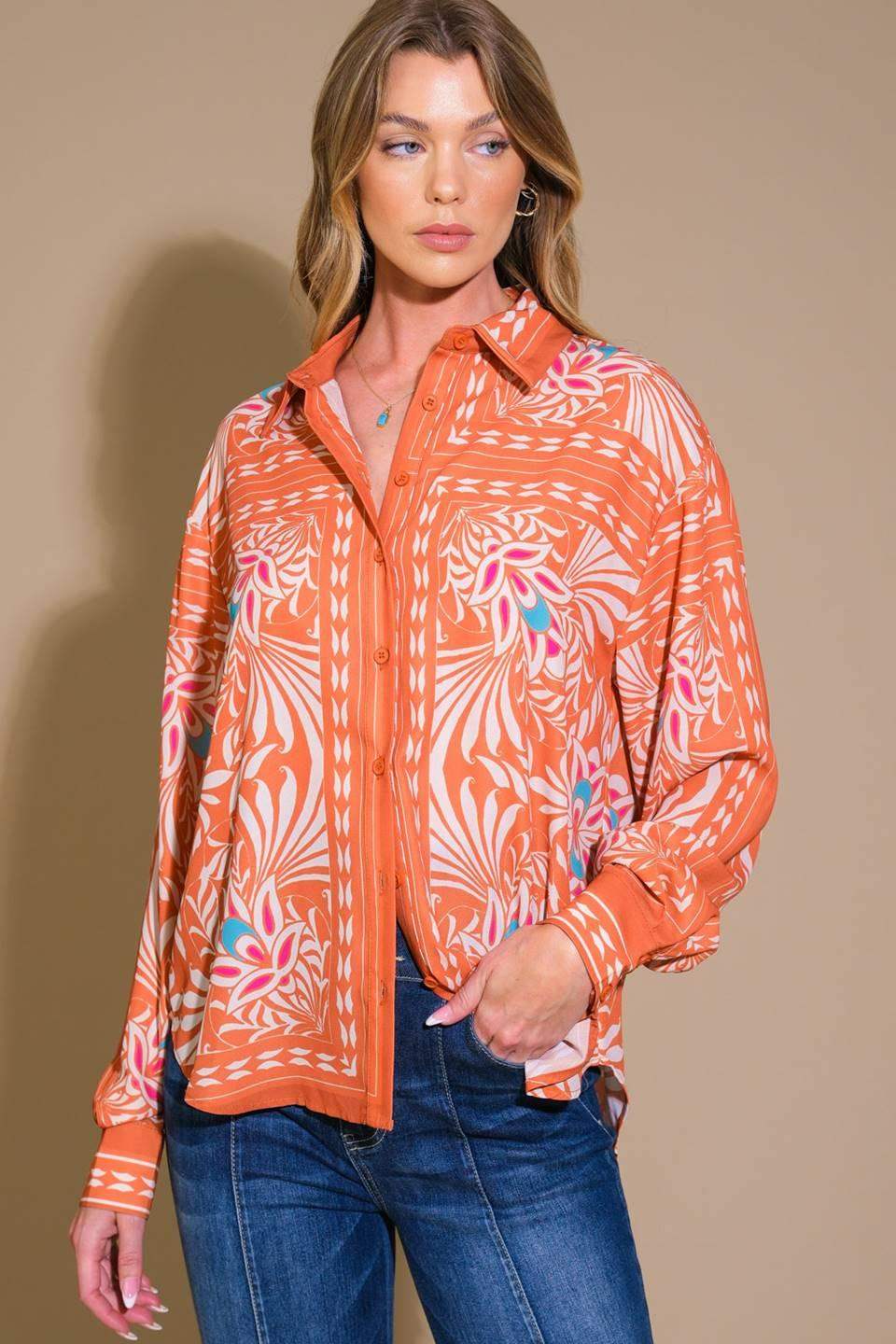 YOU NEVER CAN TELL WOVEN TOP - Flying Tomato - Flyclothing LLC