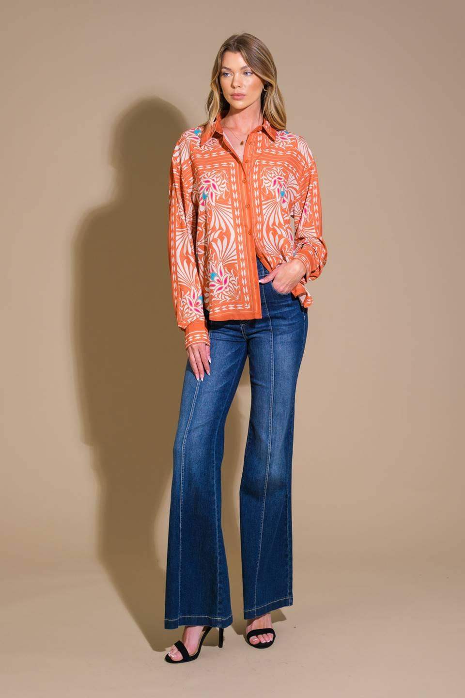 YOU NEVER CAN TELL WOVEN TOP - Flying Tomato - Flyclothing LLC