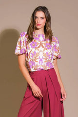 ROMANTIC WHIMS WOVEN TOP - Flying Tomato - Flyclothing LLC