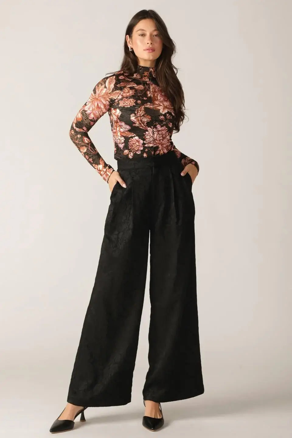 FIRESIDE CHATS STRETCH LACE TOP - Flying Tomato - Flyclothing LLC