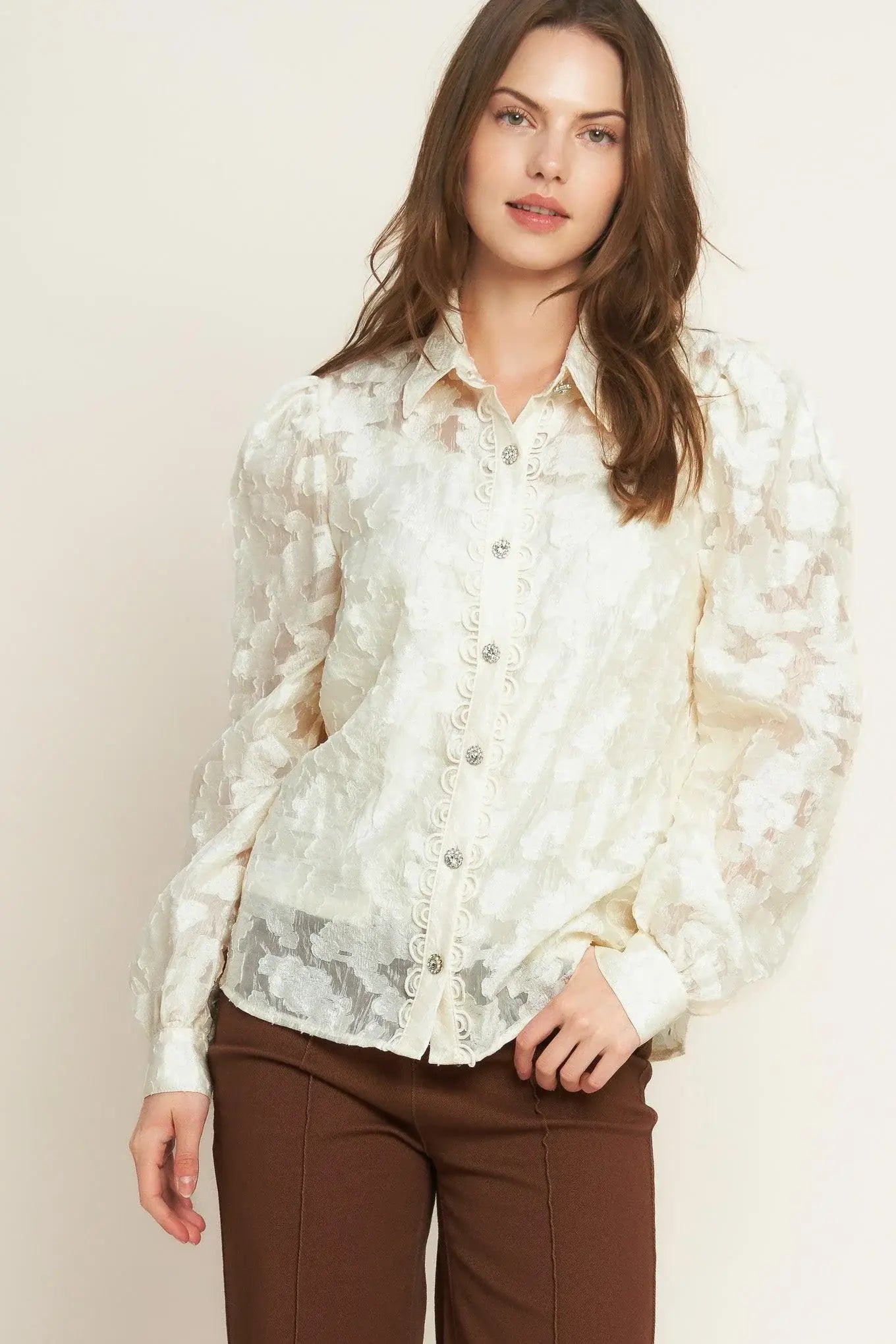LUMINOUS GLOW WOVEN TOP - Flying Tomato - Flyclothing LLC