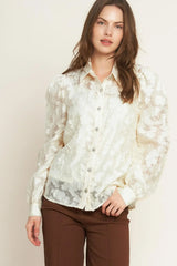 LUMINOUS GLOW WOVEN TOP - Flying Tomato - Flyclothing LLC