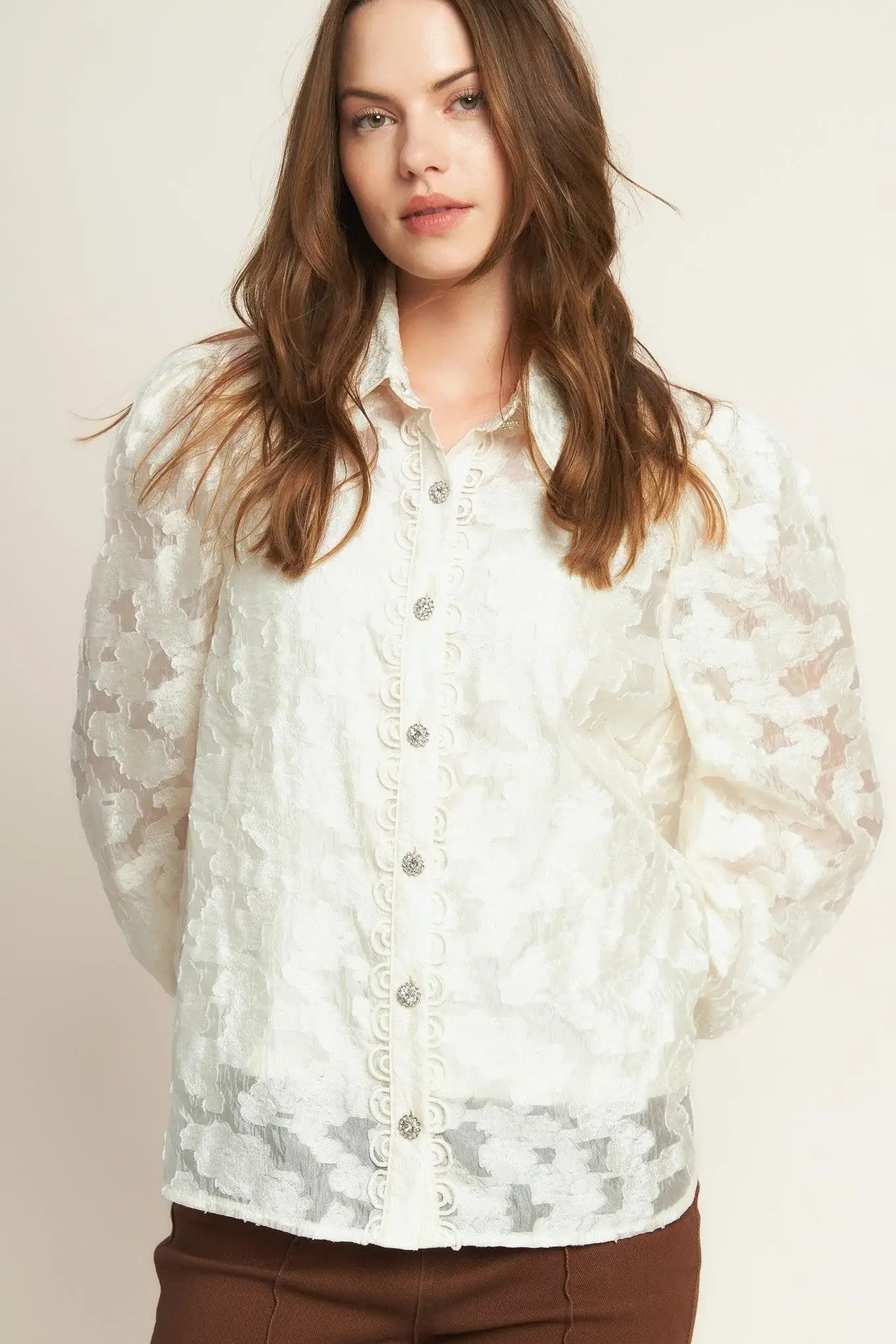 LUMINOUS GLOW WOVEN TOP - Flying Tomato - Flyclothing LLC