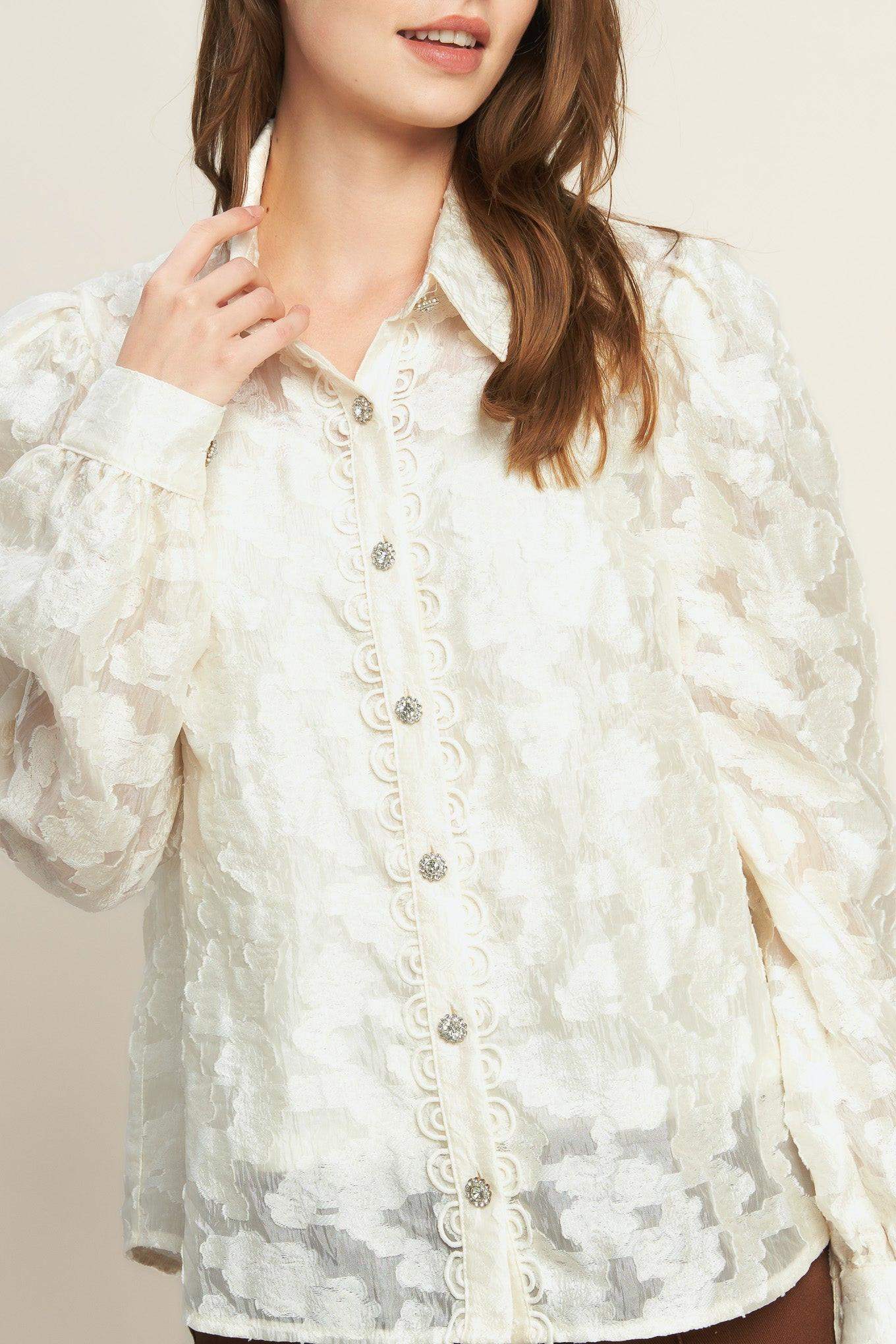LUMINOUS GLOW WOVEN TOP - Flying Tomato - Flyclothing LLC