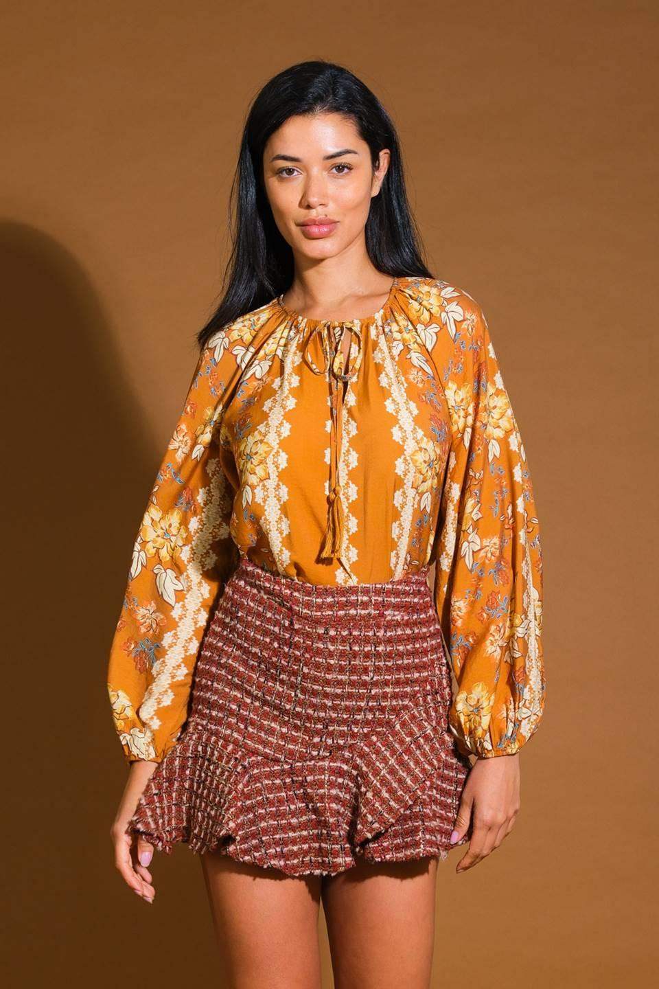 OVER THE HILLS WOVEN TOP - Flying Tomato - Flyclothing LLC