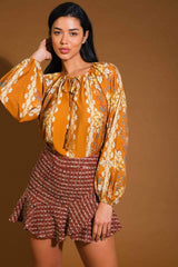 OVER THE HILLS WOVEN TOP - Flying Tomato - Flyclothing LLC