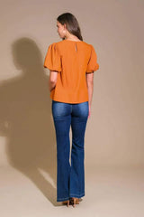 CAROLINA FOREST WOVEN TOP - Flying Tomato - Flyclothing LLC