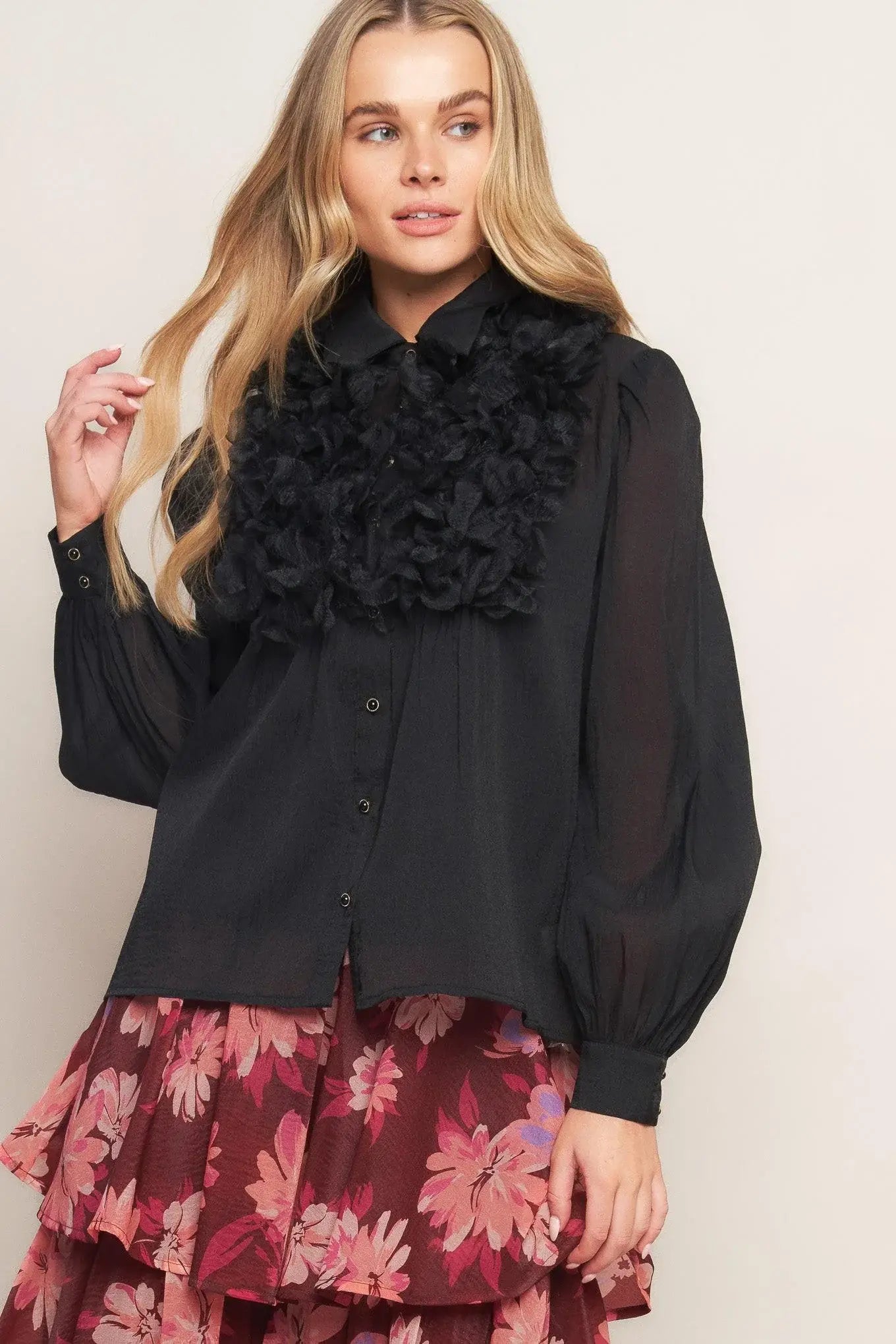 HAZY DAYS WOVEN TOP - Flying Tomato - Flyclothing LLC